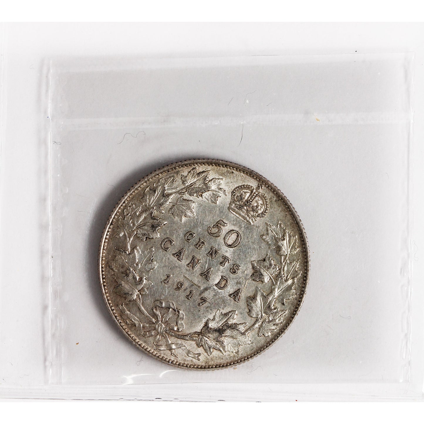 1917 Canada 50-cents ICCS Certified AU50