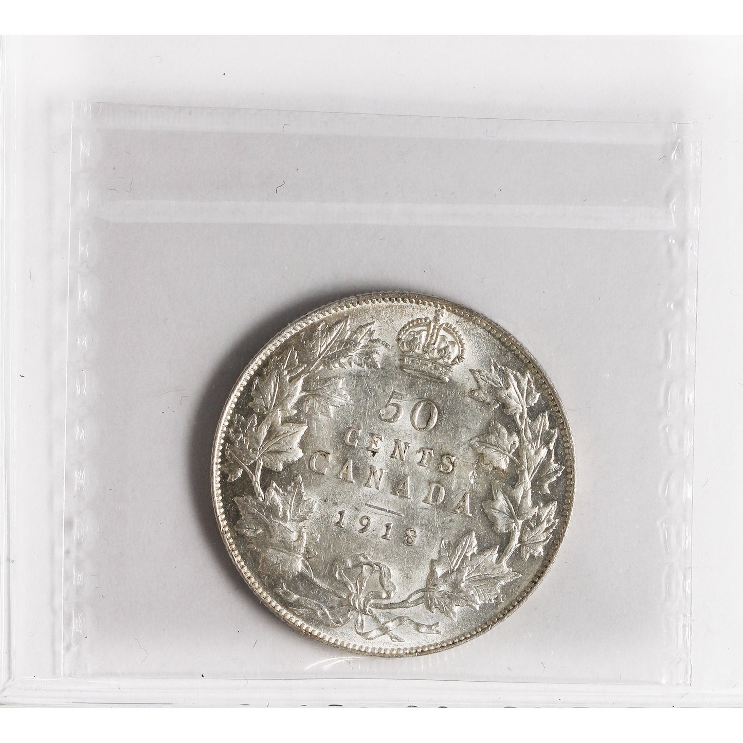 1918 Canada 50-cents ICCS Certified AU50
