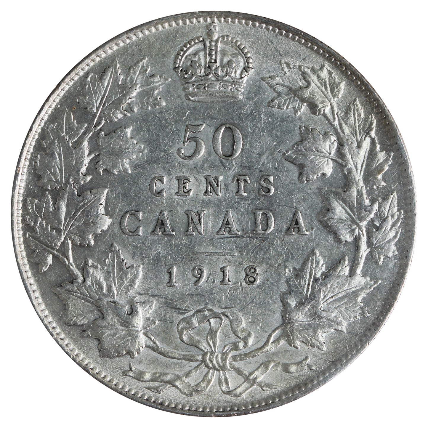 1918 Canada 50-cents ICCS Certified EF40