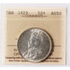 1929 Canada 50-cents ICCS Certified AU50