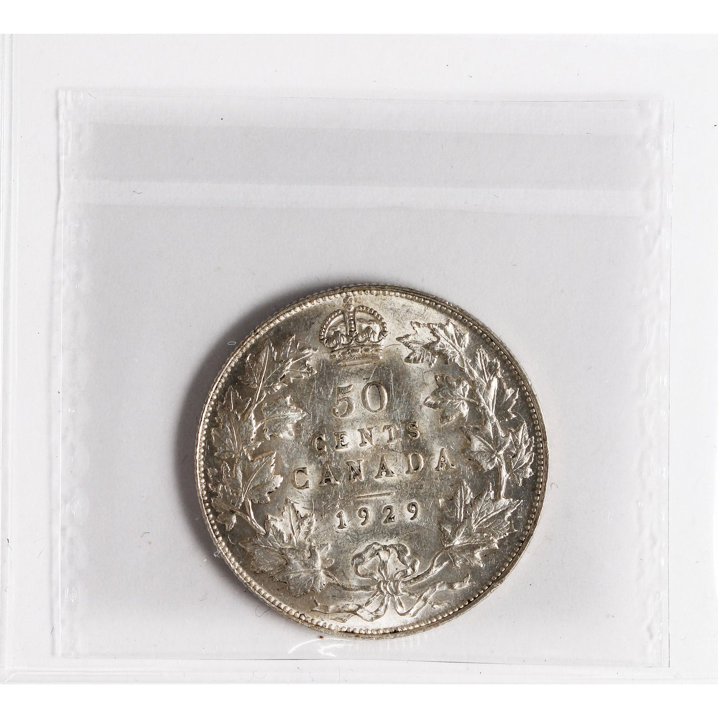 1929 Canada 50-cents ICCS Certified AU50