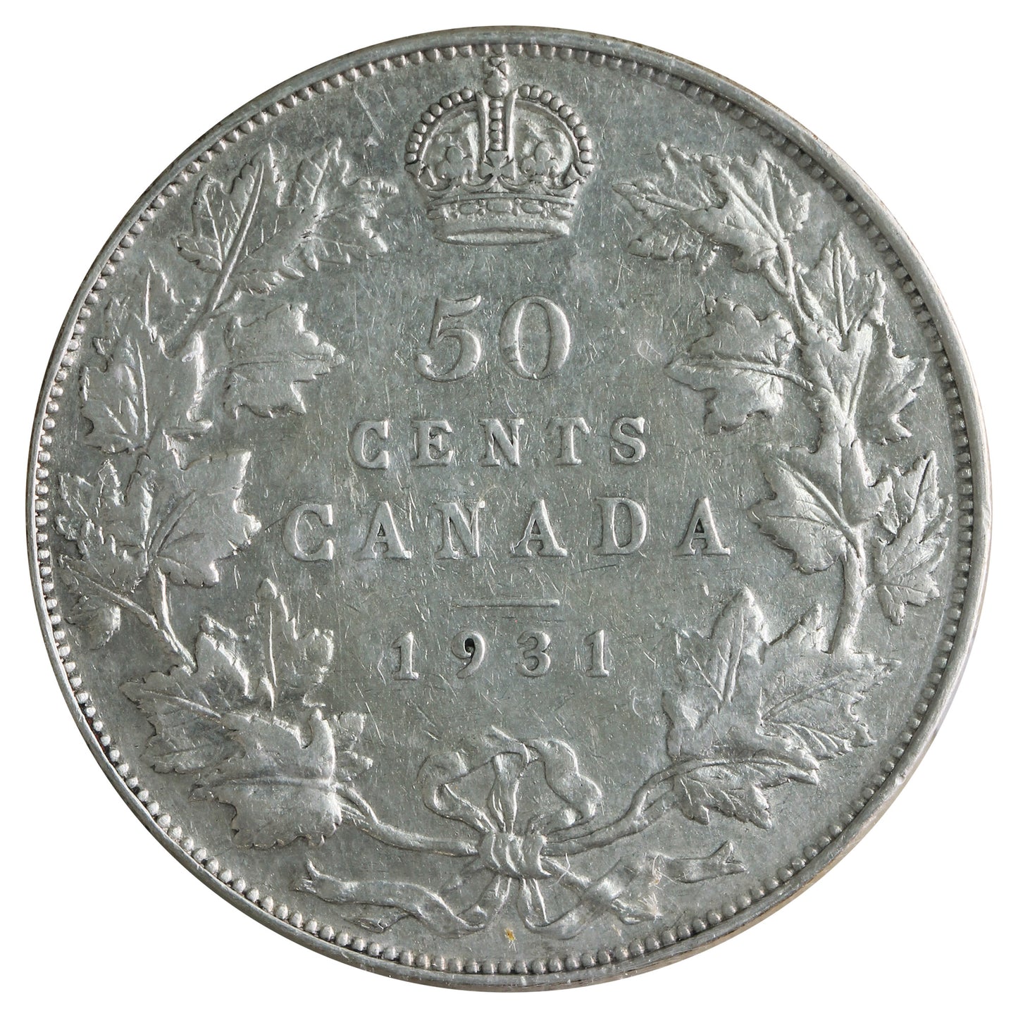 1931 Canada 50-cents ICCS Certified VF20