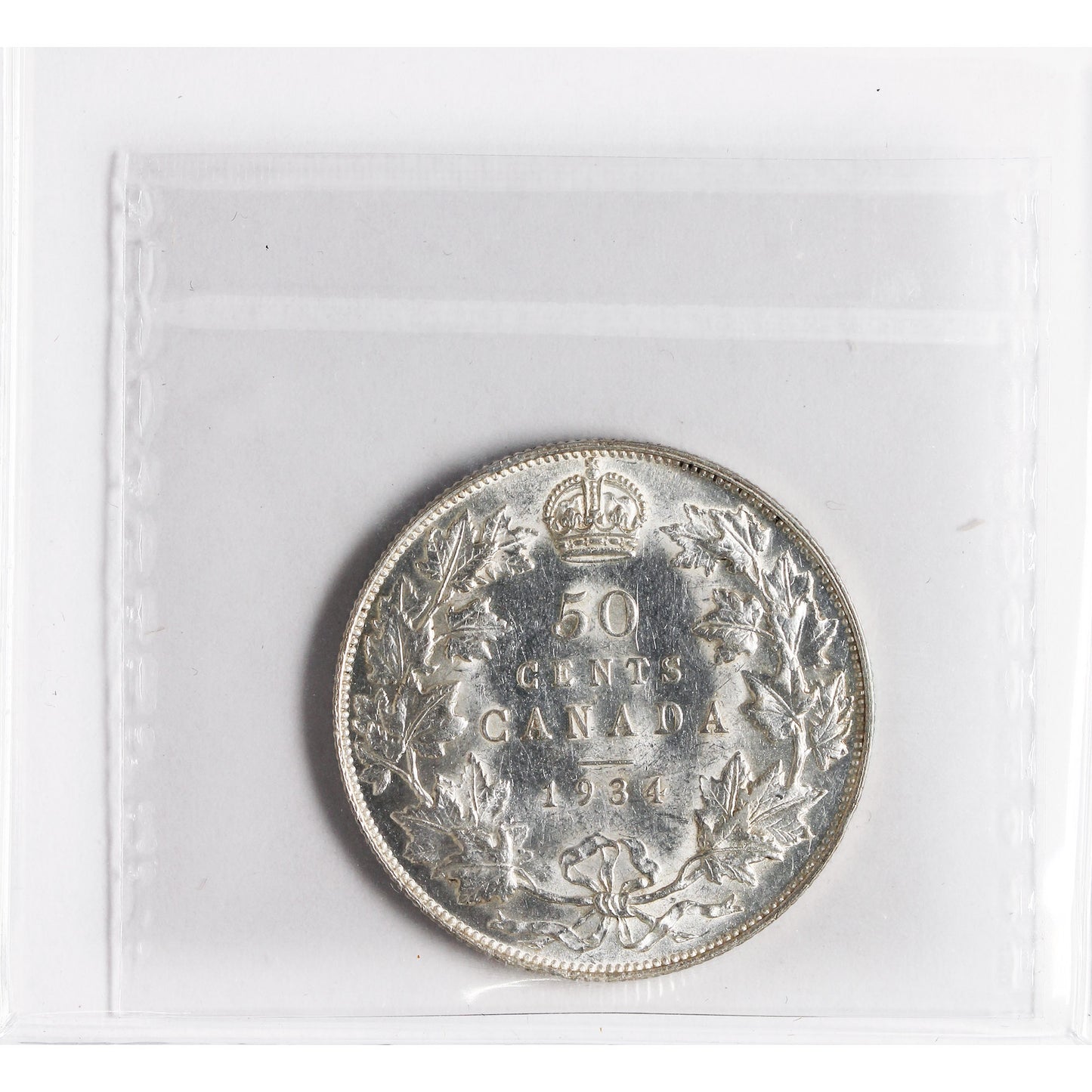 1934 Canada 50-cents ICCS Certified AU50