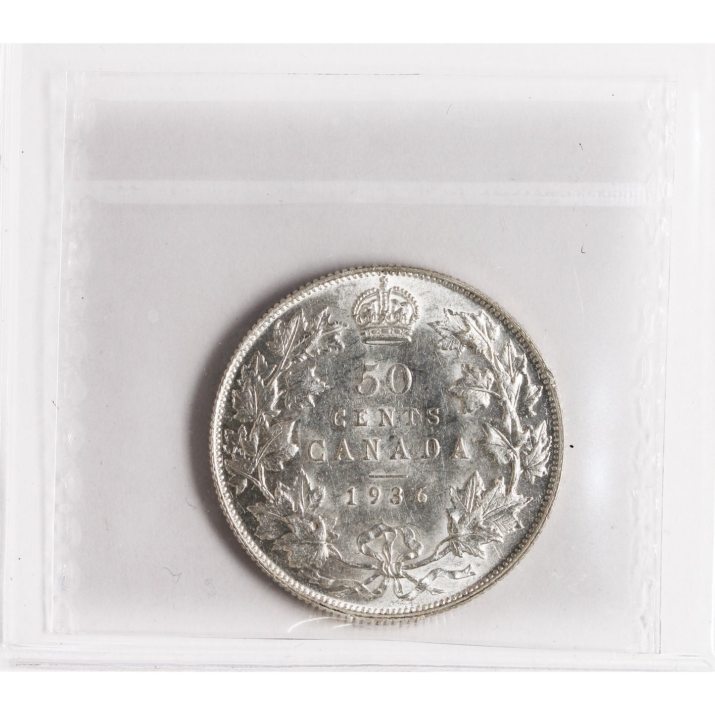1936 Canada 50-cents ICCS Certified AU50