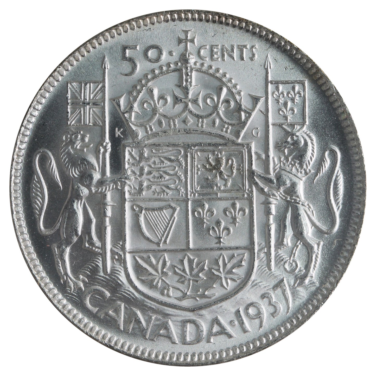 1937 Canada 50-cents ICCS Certified MS64 (XVR 112)