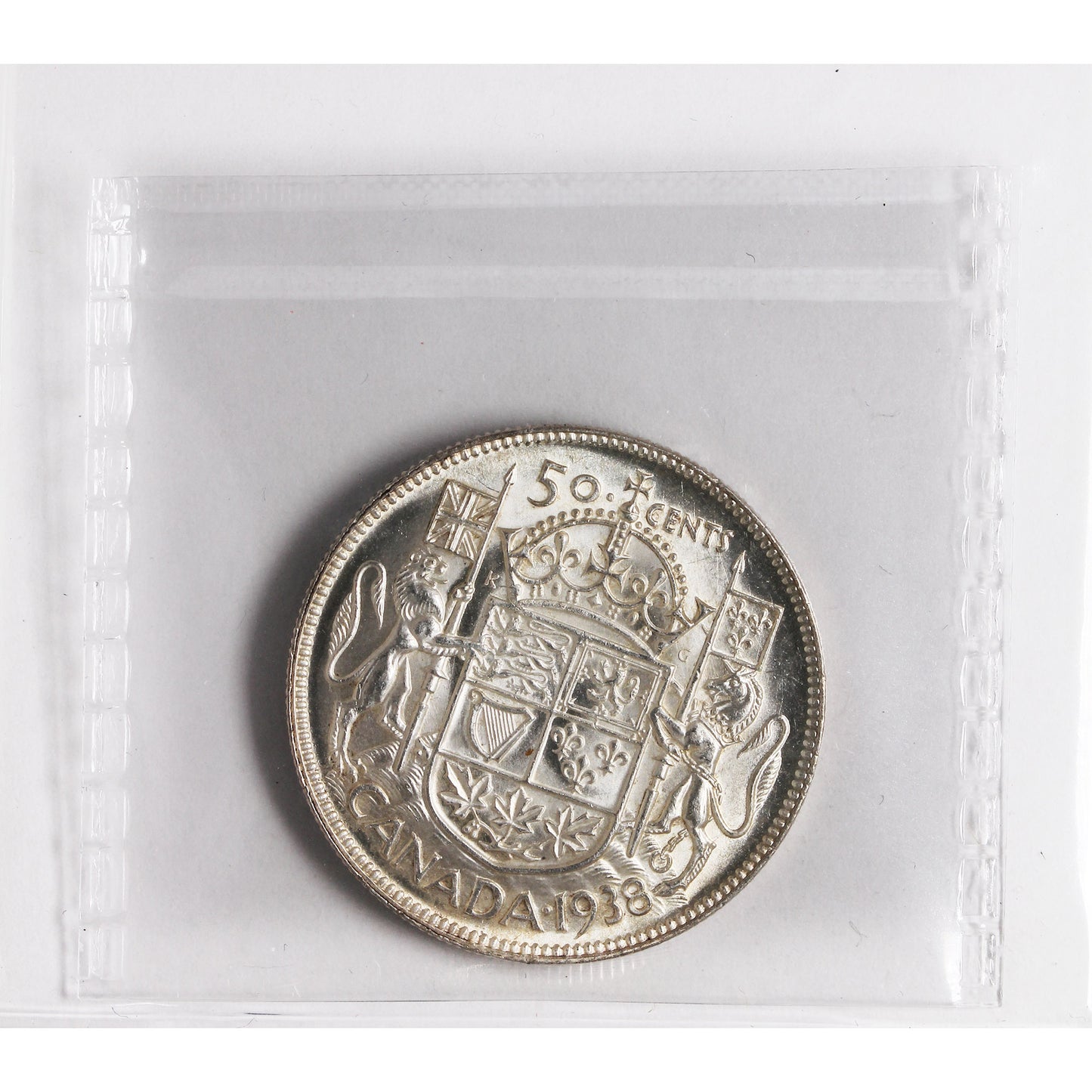 1938 Canada 50-cents ICCS Certified MS62 (XSI 263)
