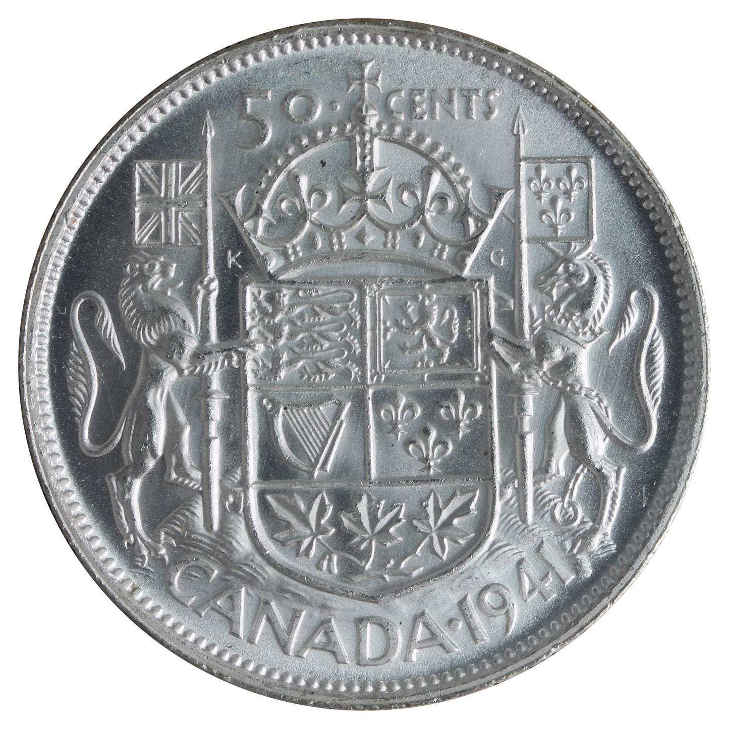 1941 Canada 50-cents ICCS Certified MS-64 (XAM 179)