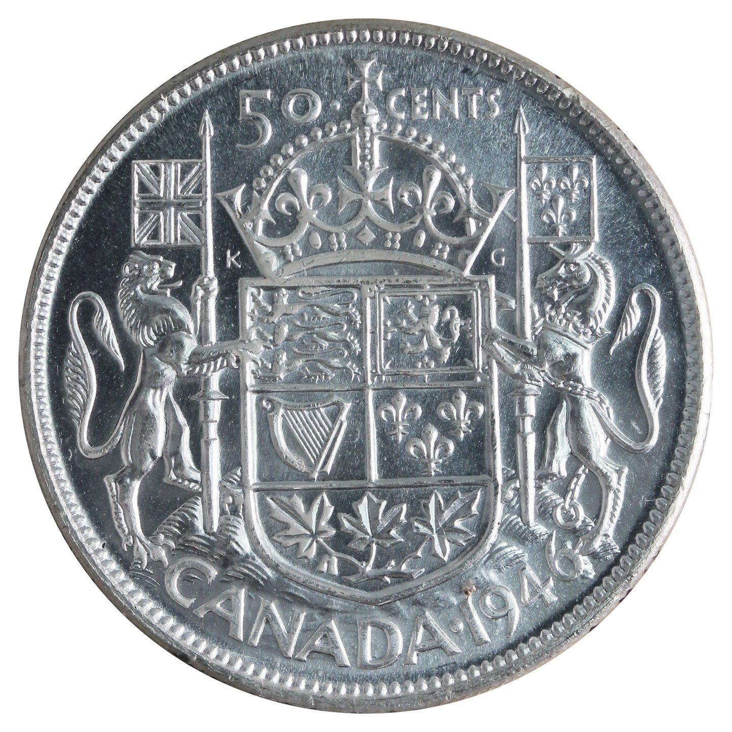 1946 Canada 50-cents ICCS Certified MS-64 (XAM 182)