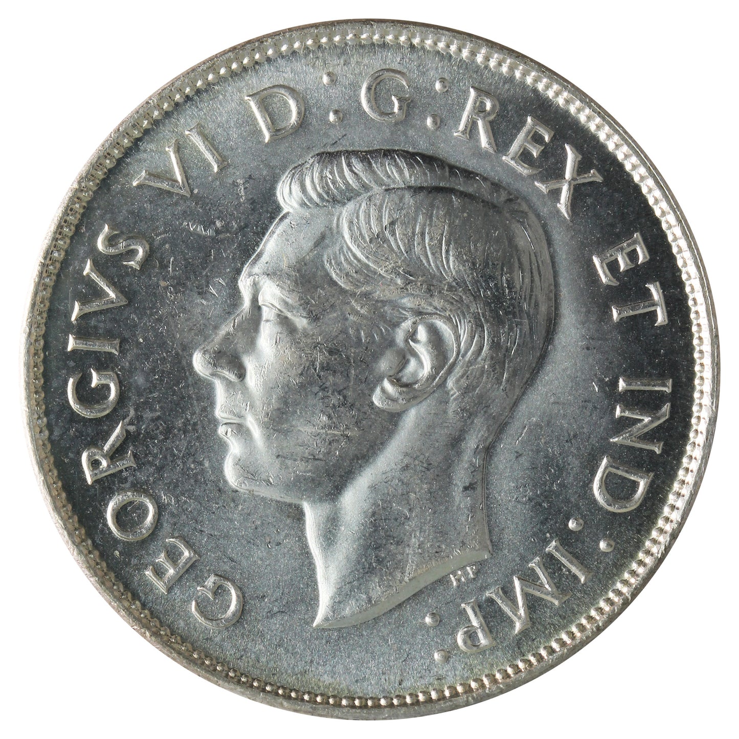 1947 Curved Right 7 Canada 50-cents ICCS Certified MS63 (XVR 118)