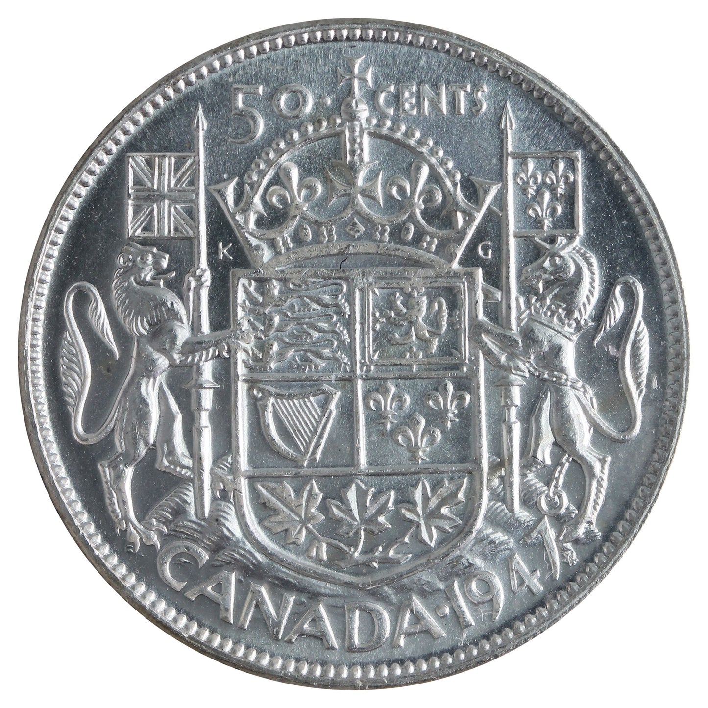1947 Maple Leaf Canada 50-cents ICCS Certified MS63 (XSI 274)