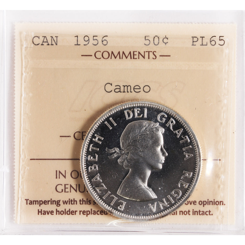 1956 Canada 50-cents ICCS Certified PL65 Cameo
