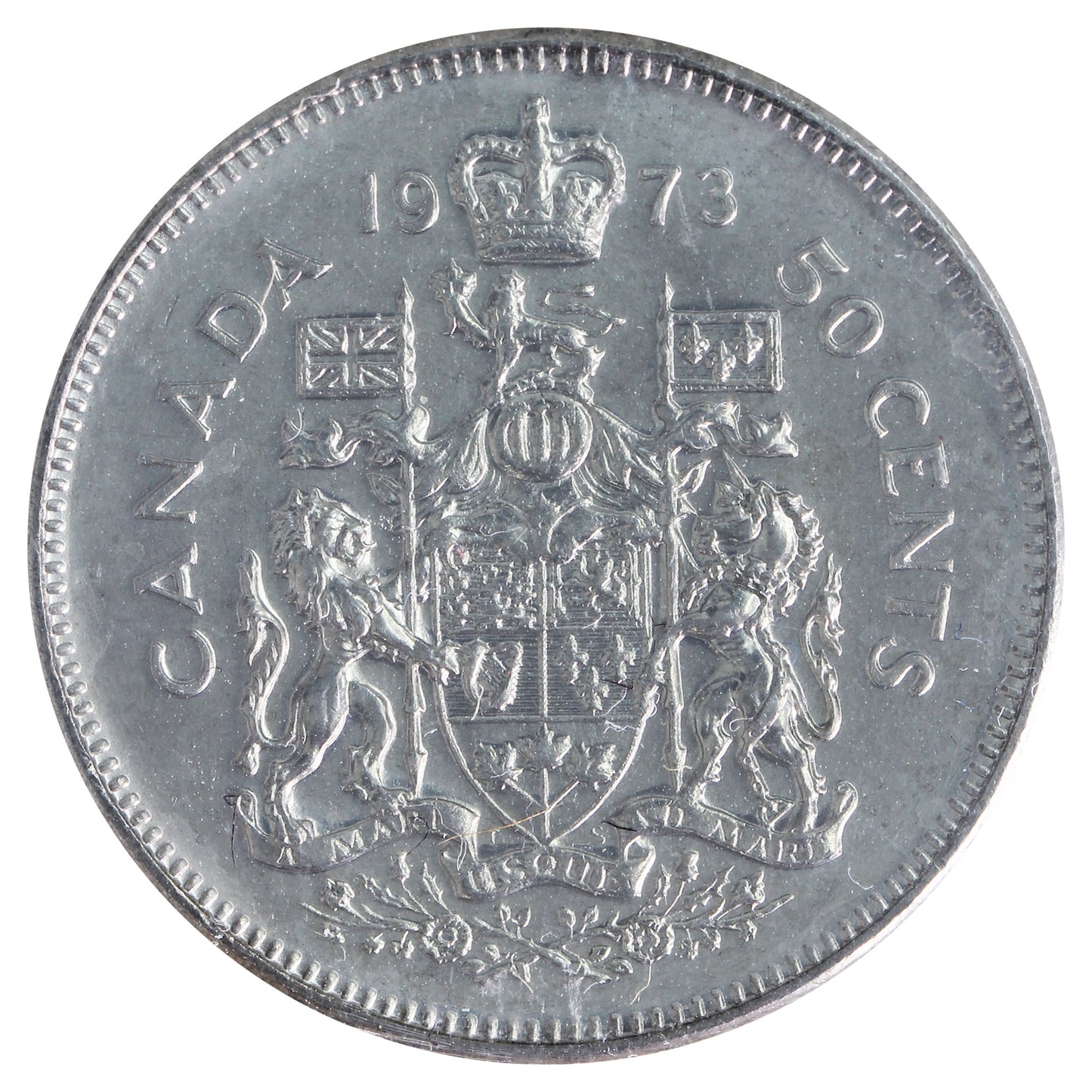 1973 Missing A Canada 50-cents ICCS Certified MS64