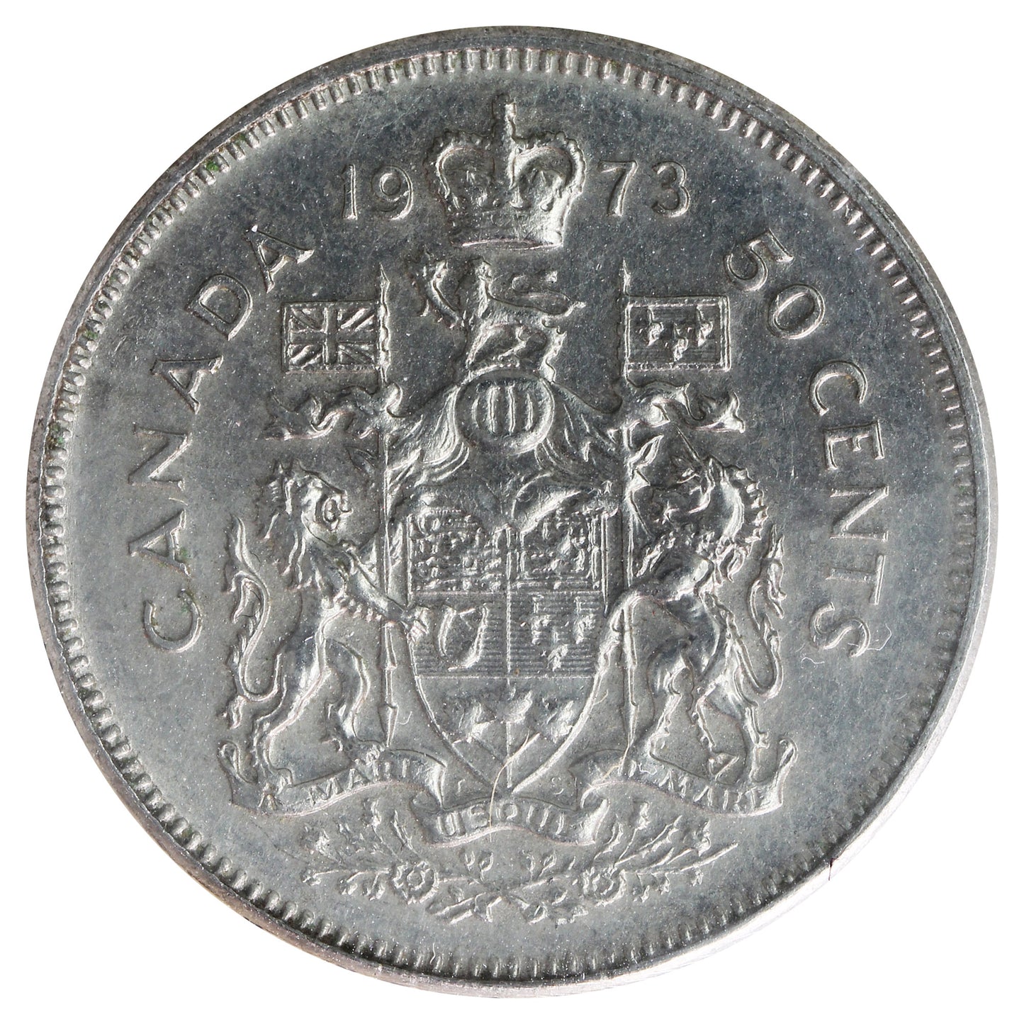 1973 Missing A Canada 50-cents ICCS Certified MS63