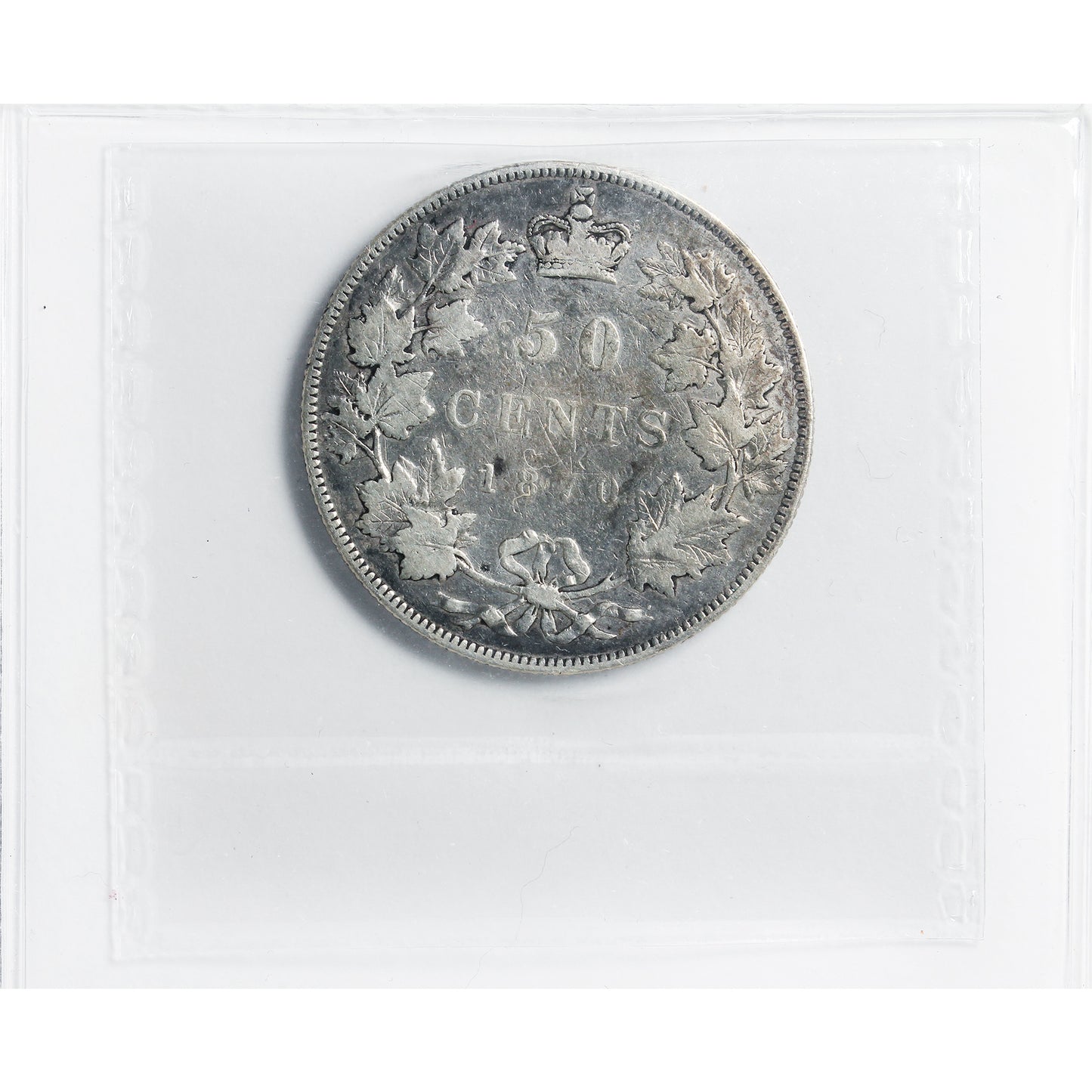 1870 No LCW Canada 50-cents ICCS Certified VG8
