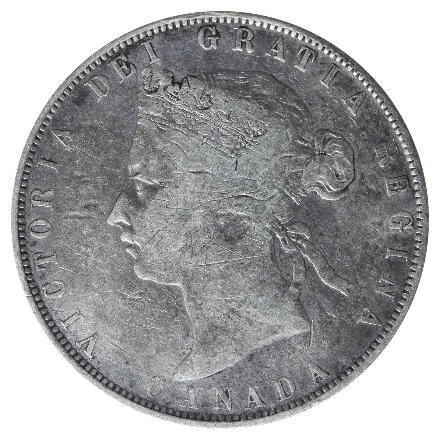 1870 No LCW Canada 50-cents ICCS Certified VG8