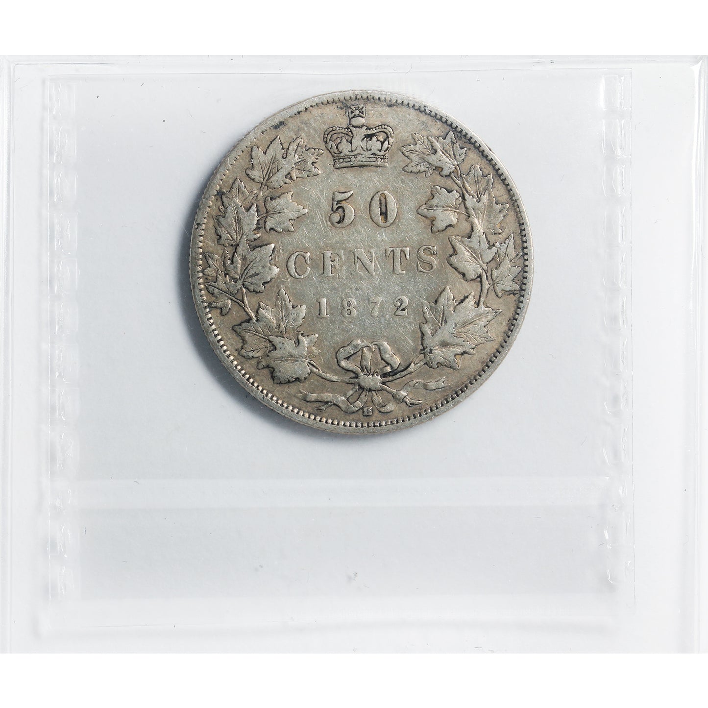 1872H Canada 50-cents ICCS Certified VG10