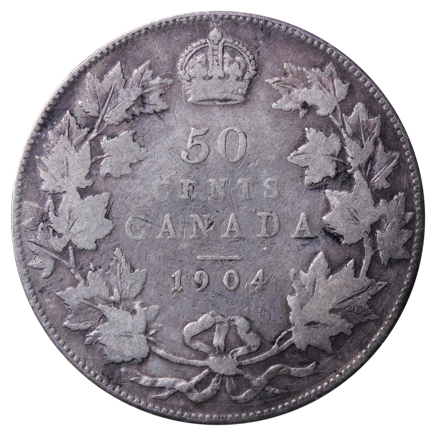 1904 Canada 50-cents ICCS Certified VF20