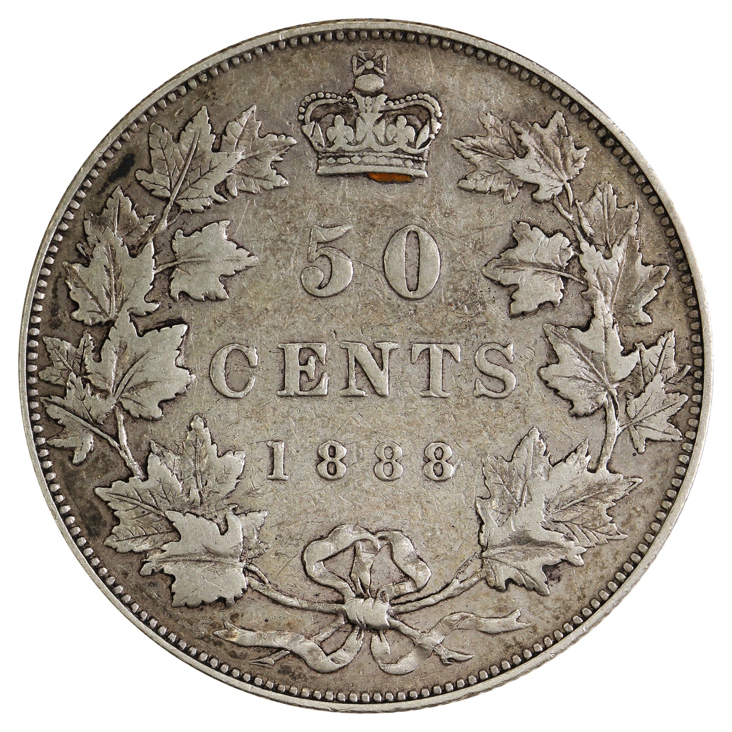 1888 Obv. 3 Canada 50-cents F-VF (F15) $