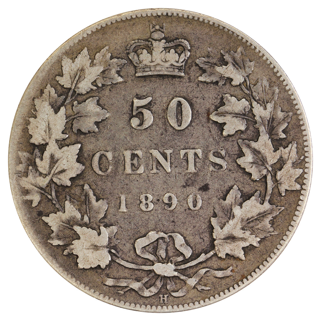 1890H Canada 50-cents Fine (F12) $