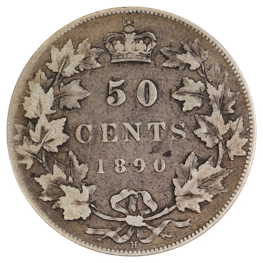 1890H Canada 50-cents Fine (F12) $