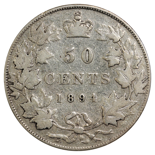 1894 Canada 50-cents Fine (F12) $