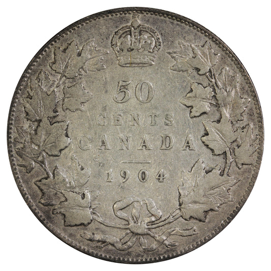 1904 Canada 50-cents VF-EF (VF30) $