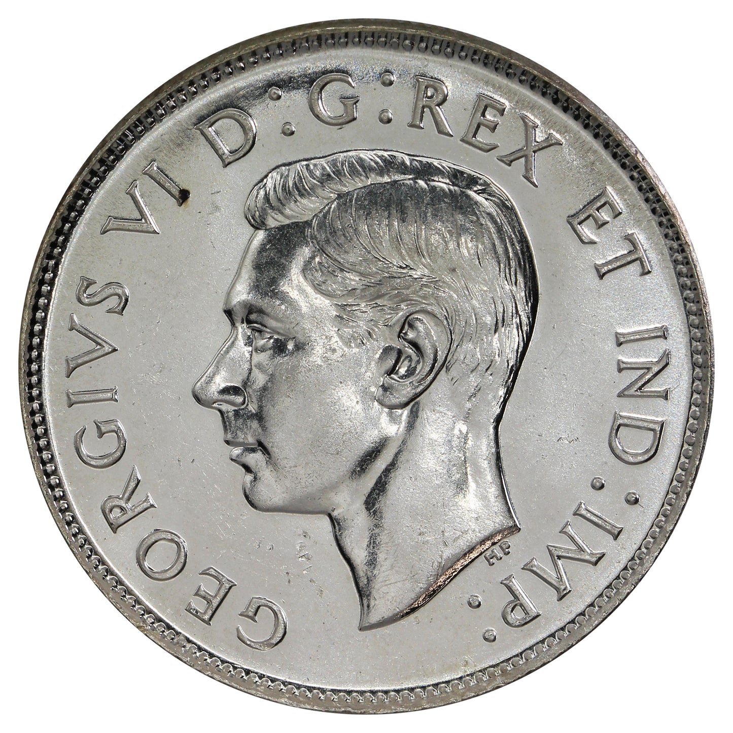 1947 Curved 7 Canada 50-cents Choice Brilliant Uncirculated (MS64) $