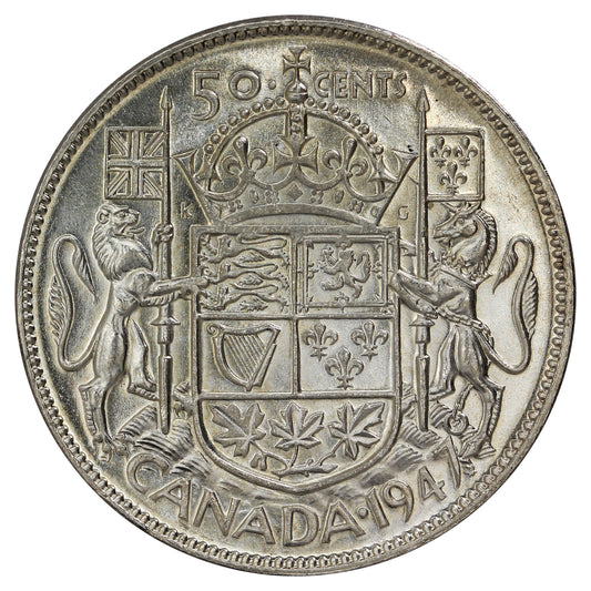 1947 Maple Leaf Canada 50-cents Uncirculated (MS60) $