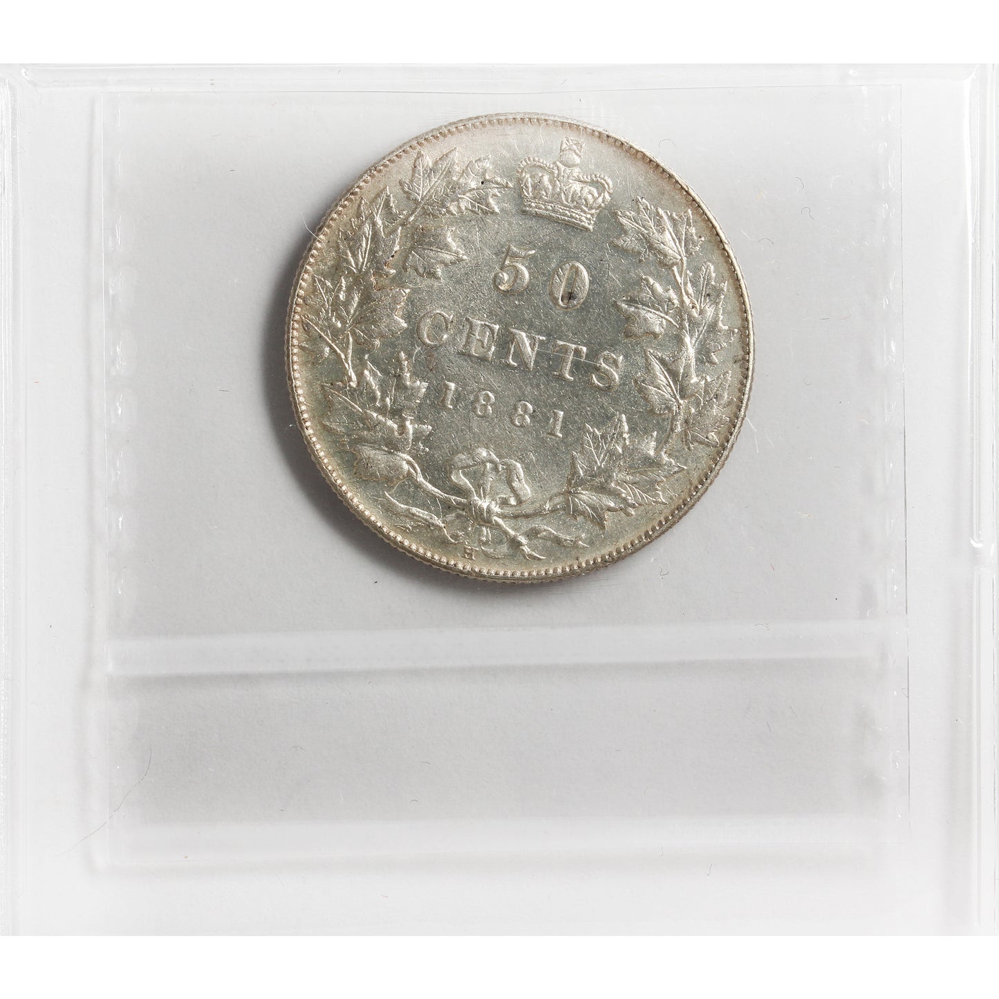 1881H Canada 50-cents ICCS Certified EF40