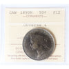 1890H Obv. 4 Canada 50-cents ICCS Certified F12