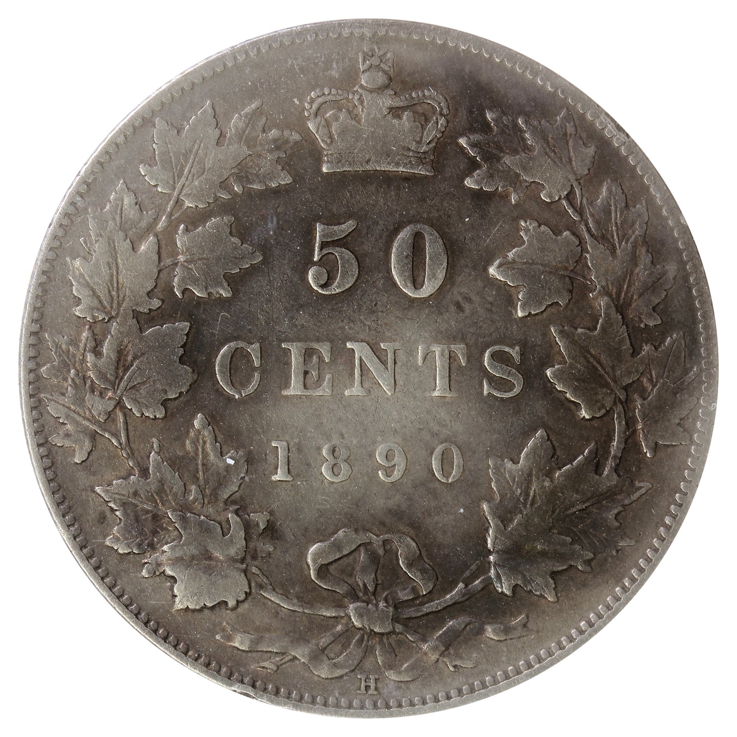1890H Obv. 4 Canada 50-cents ICCS Certified F12