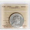 1905 Canada 50-cents ICCS Certified EF40