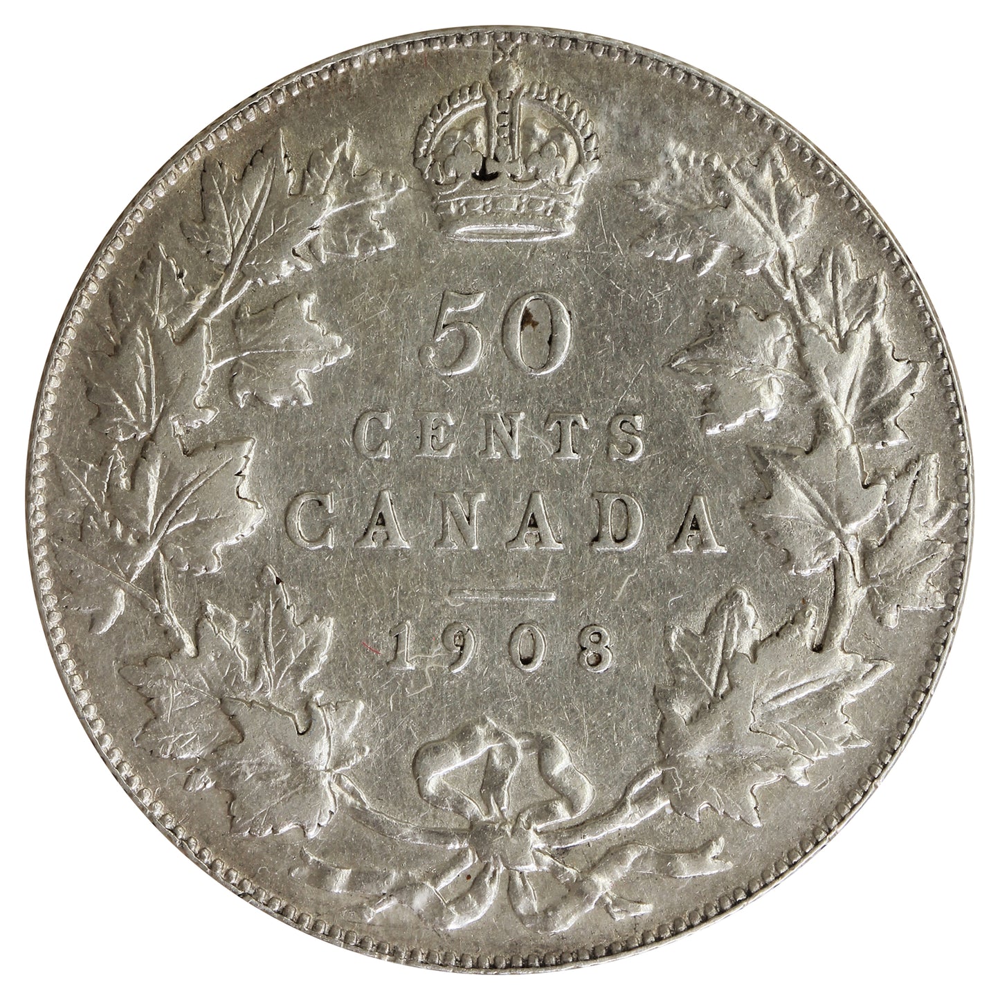 1908 Canada 50-cents ICCS Certified EF40