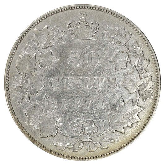 1870 No LCW Canada 50-cents VG-F (VG10) $