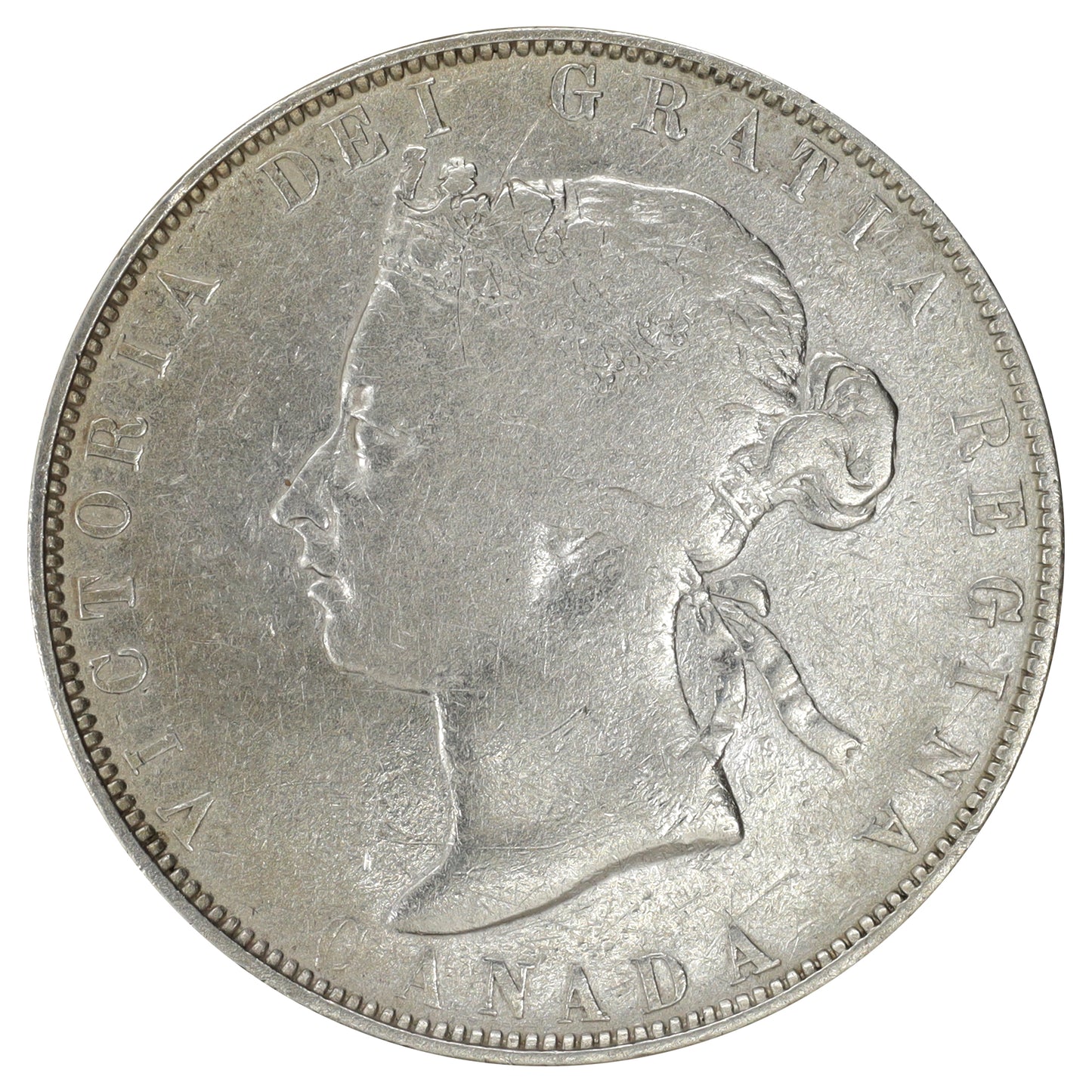 1870 No LCW Canada 50-cents VG-F (VG10) $