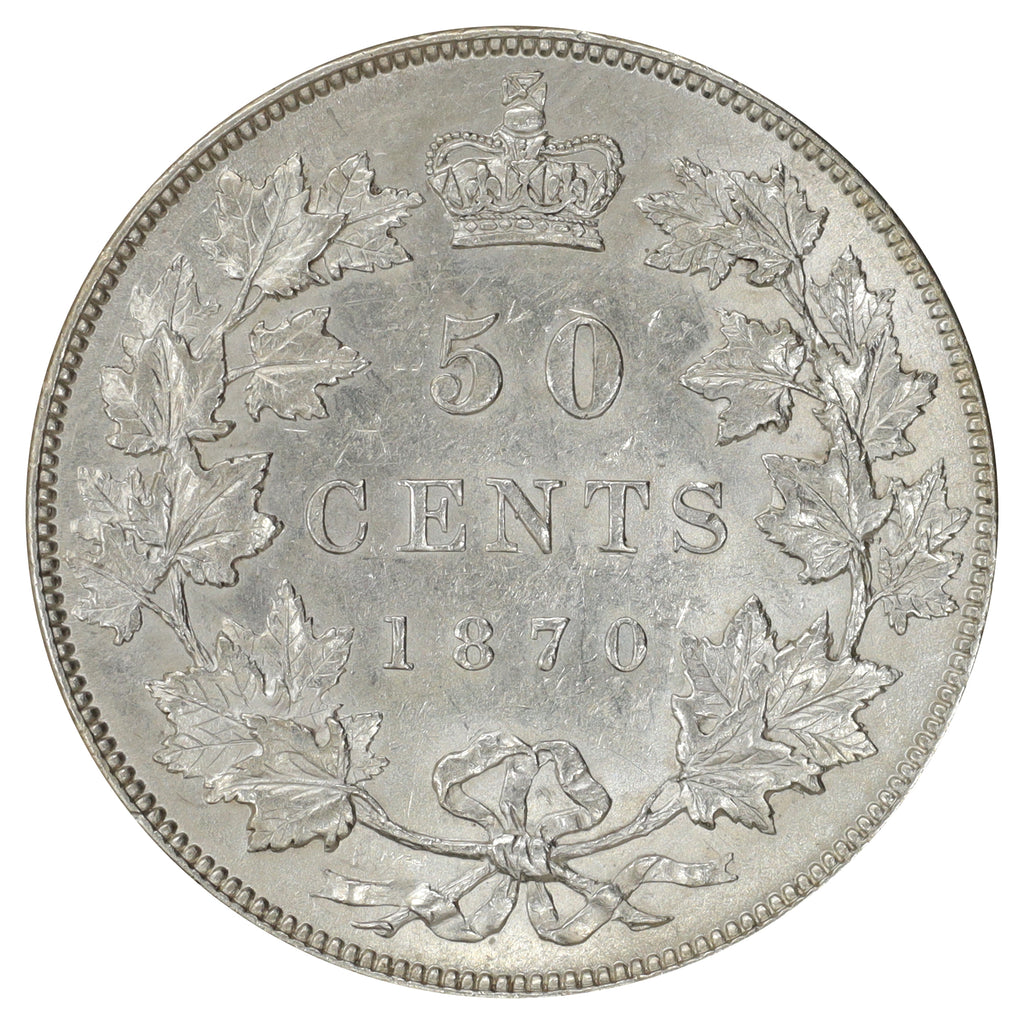 1870 LCW Canada 50-cents AU-UNC (AU50) $
