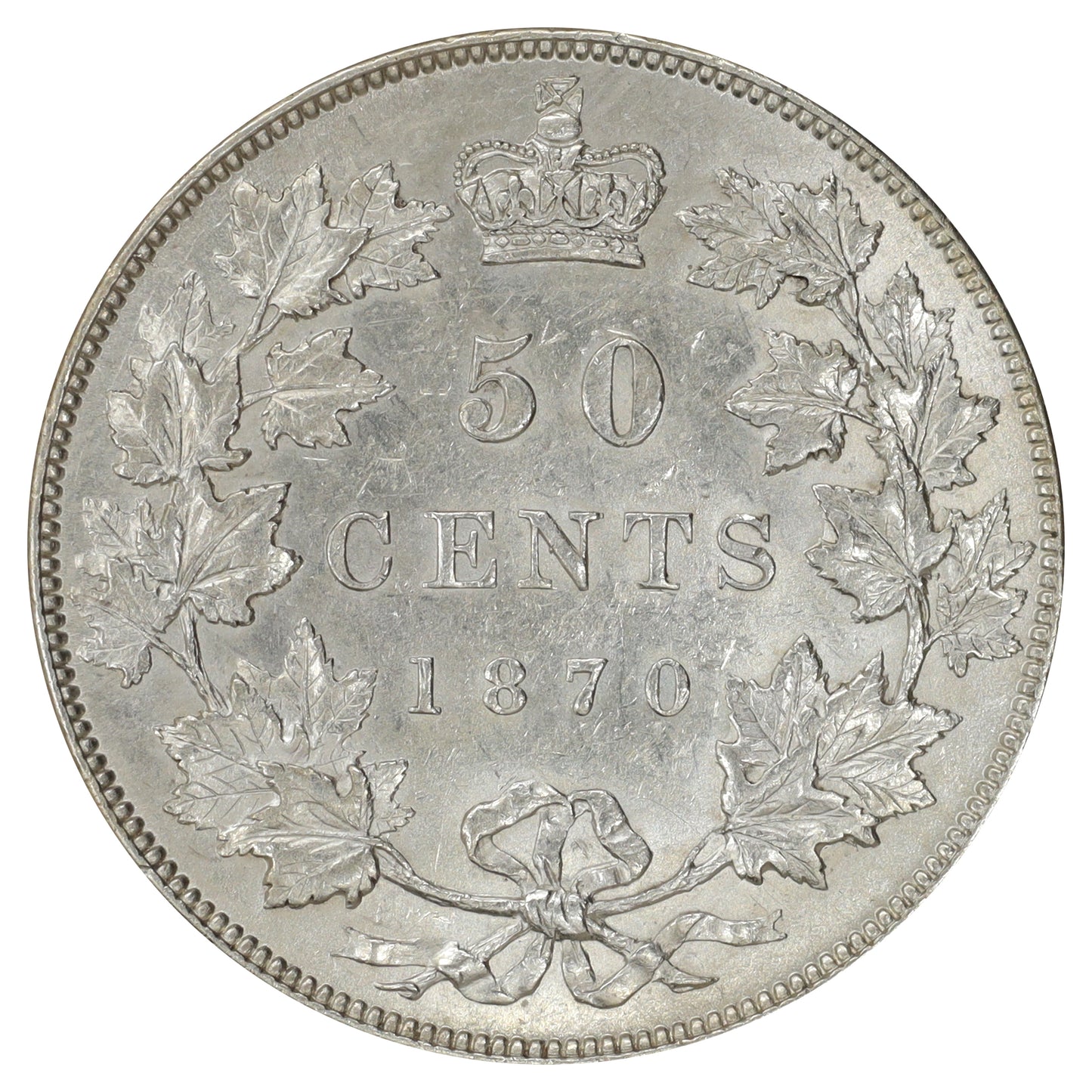 1870 LCW Canada 50-cents AU-UNC (AU50) $