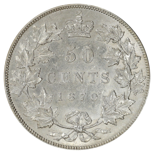 1870 LCW Canada 50-cents AU-UNC (AU50) $