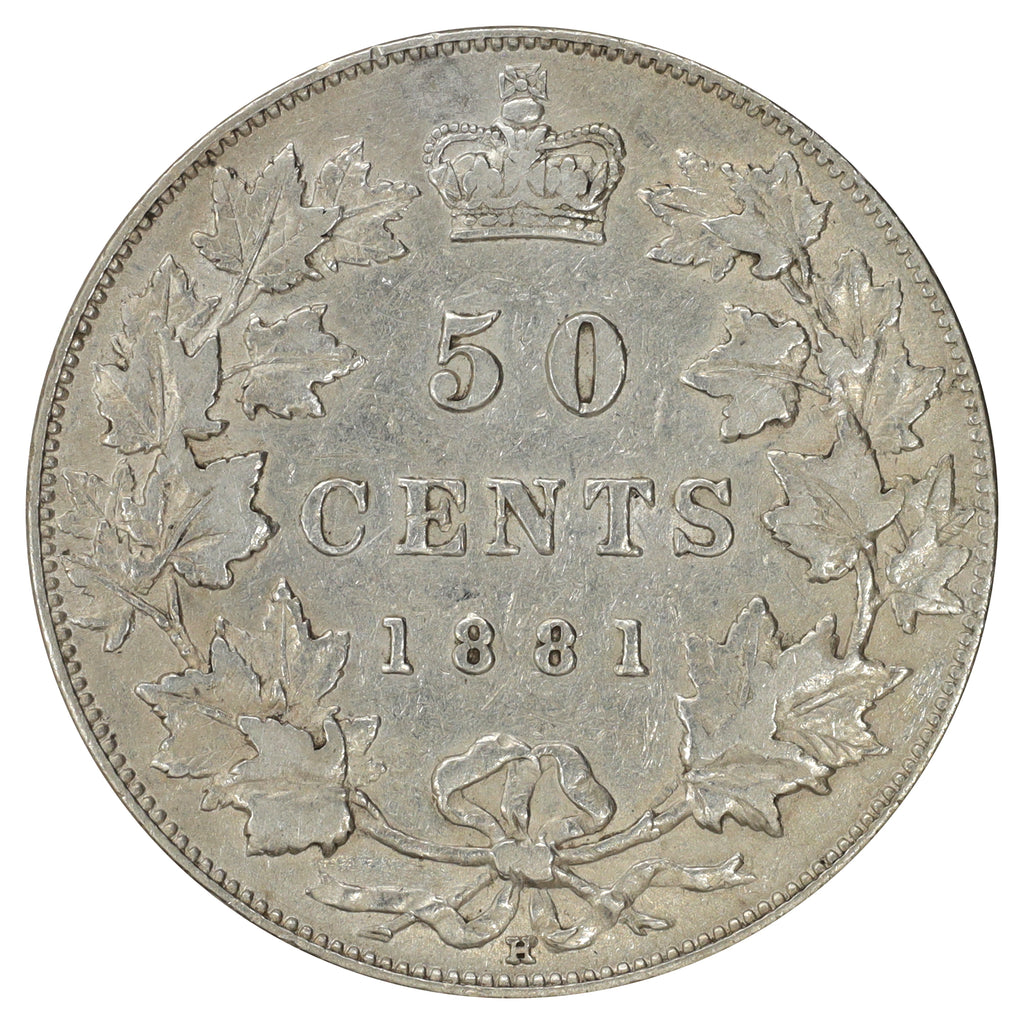 1881H Canada 50-cents Extra Fine (EF40) $