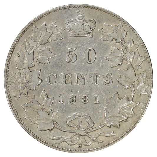 1881H Canada 50-cents Extra Fine (EF40) $