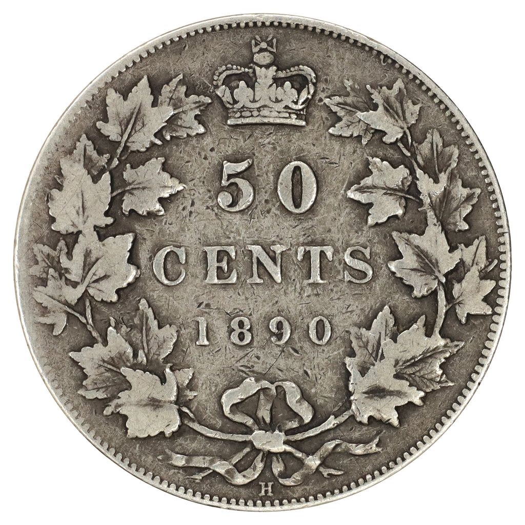1890H Canada 50-cents Fine (F12) $