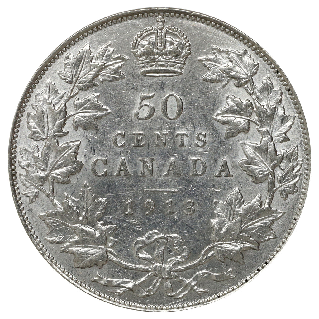 1913 Canada 50-cents EF-AU (EF45) $