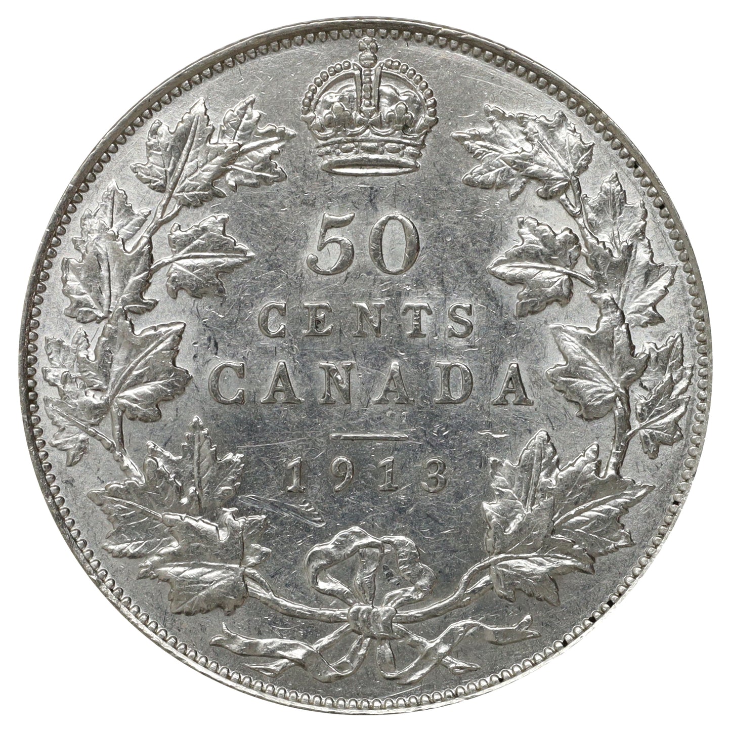 1913 Canada 50-cents EF-AU (EF45) $