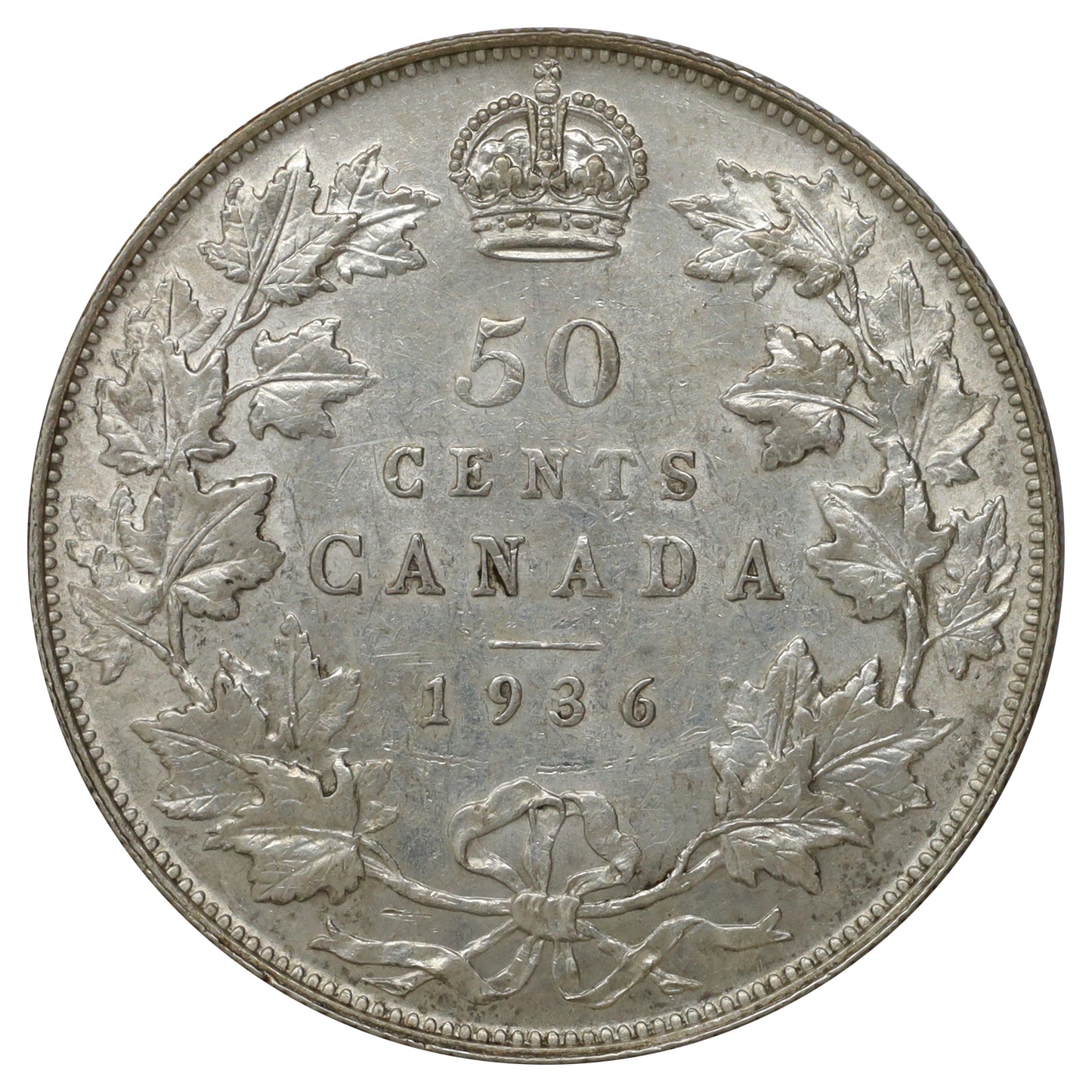 1936 Canada 50-cents AU-UNC (AU55) $
