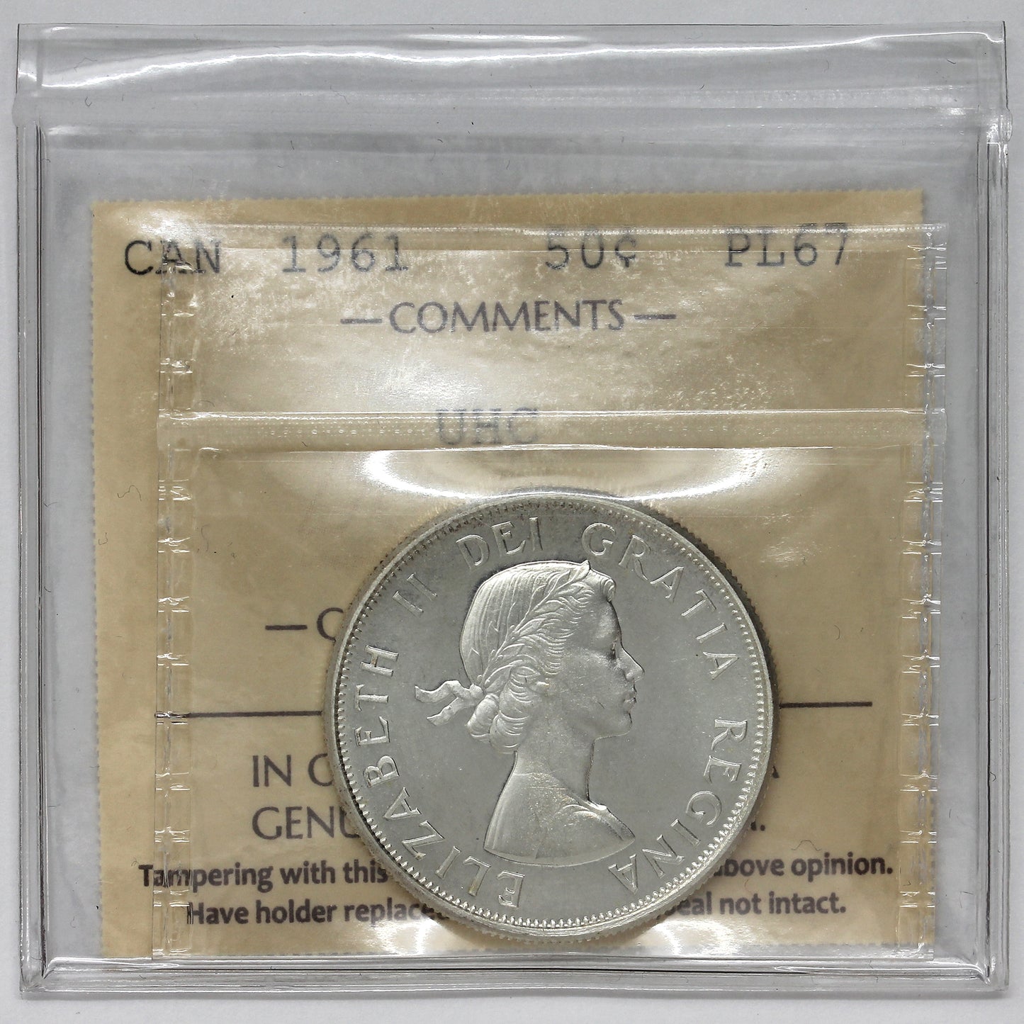 1961 Canada 50-cents ICCS Certified PL67 Ultra Heavy Cameo