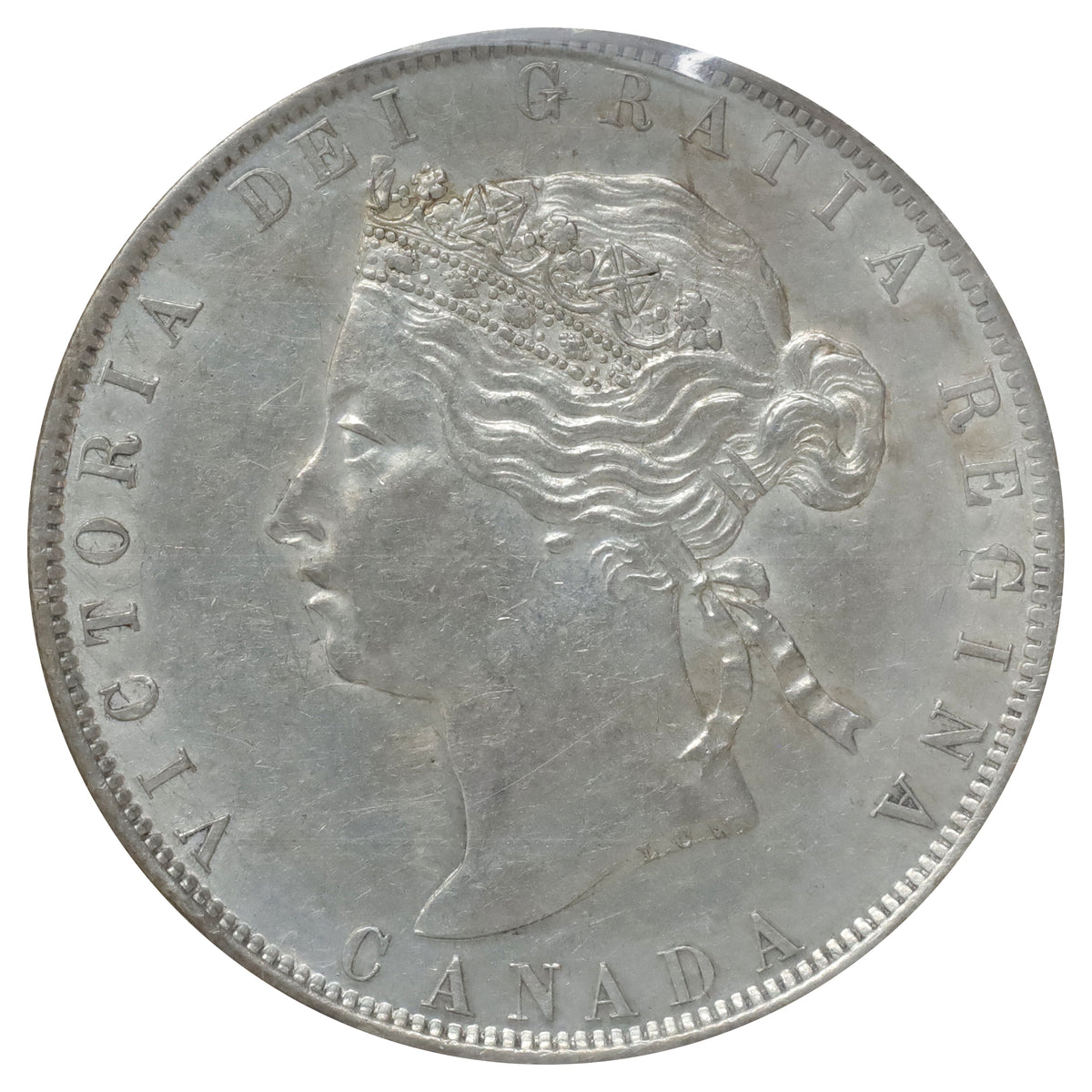 1871H Canada 50-cents ICCS Certified AU50