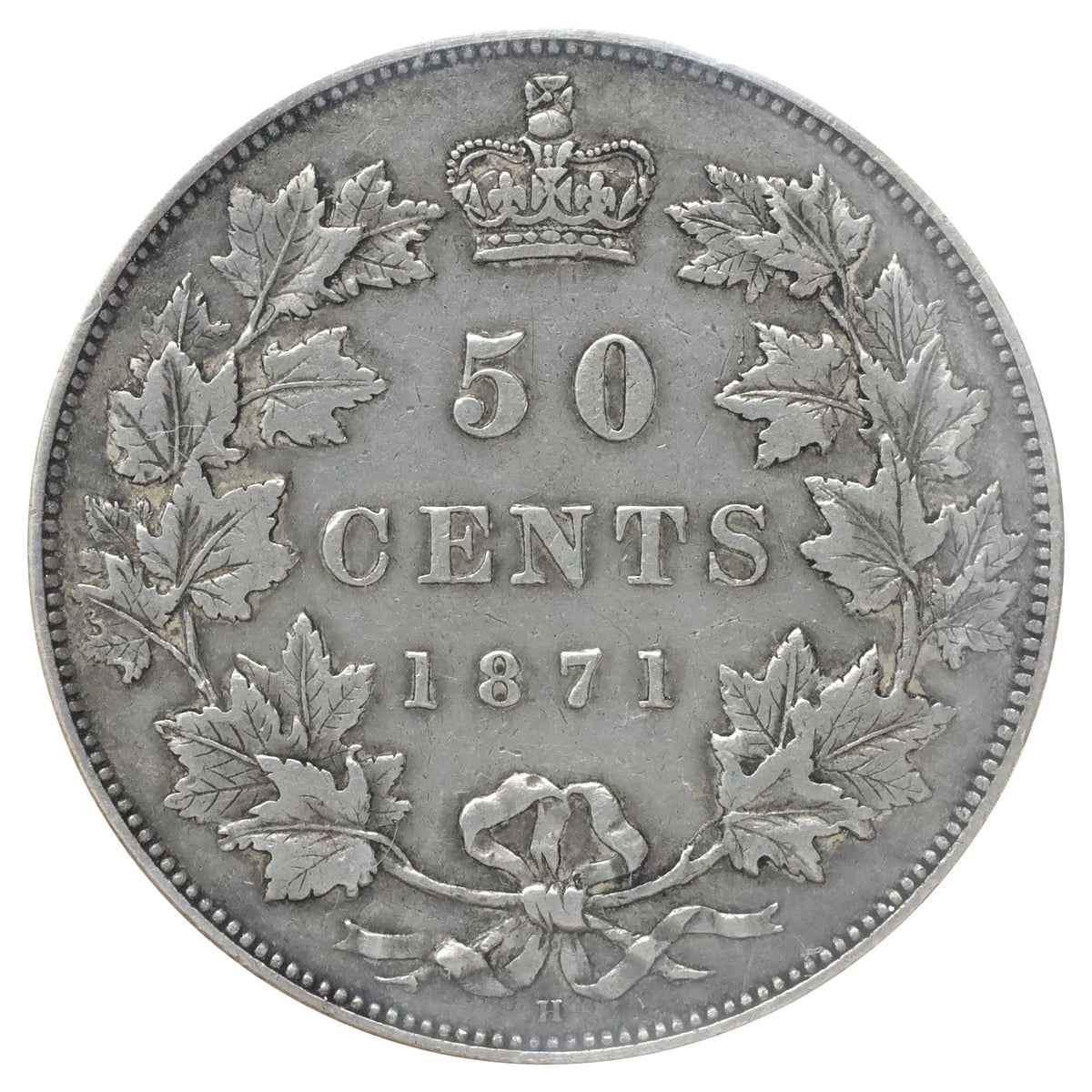 1871H Canada 50-cents ICCS Certified VF30