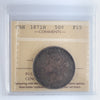 1871H Canada 50-cents ICCS Certified F15