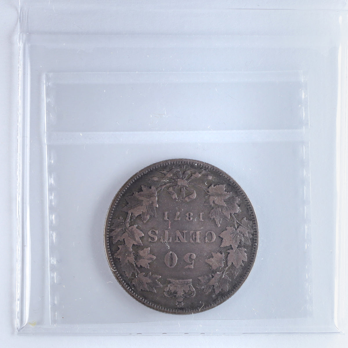 1871H Canada 50-cents ICCS Certified F15