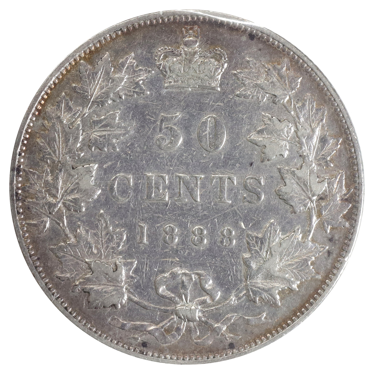 1888 Obv. 2 Canada 50-cents ICCS Certified VF30